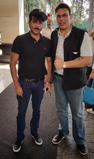 With famous filmstar Anil kapoor during the world championship Mumbai